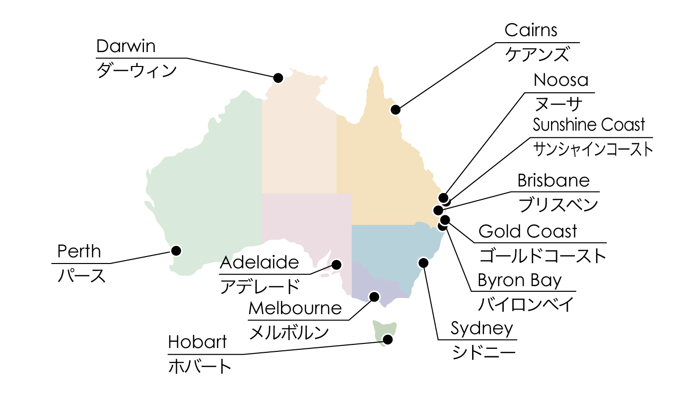 オーストラリアの地図